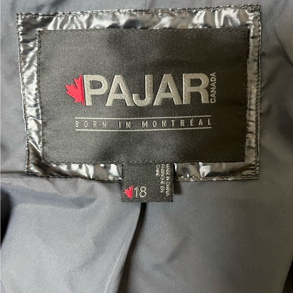 Pajar VIKTORIA GIRLS' PUFFER JACKET-Graphite, size 18 - Picture 4 of 6